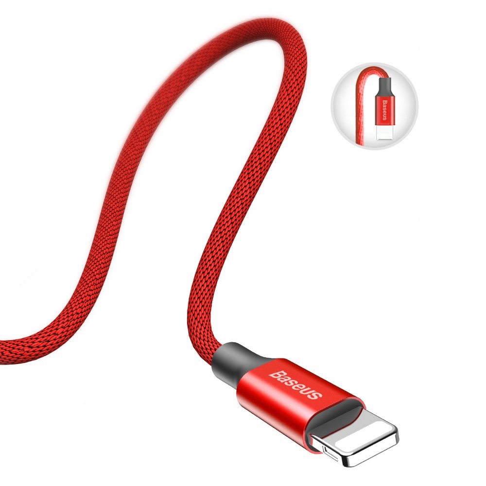 Baseus USBALightning kabelis Apple įrenginiams 18 m belsilt Baseus USB ALightning kabelis Apple įrenginiams 18 m