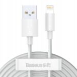 Baseus USB ALightning kabelis iPhone 15 m baltas