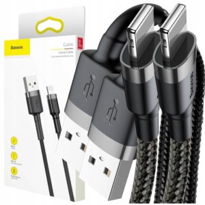 Baseus USB ALightning kabelių rinkinys 2 m 2 vnt