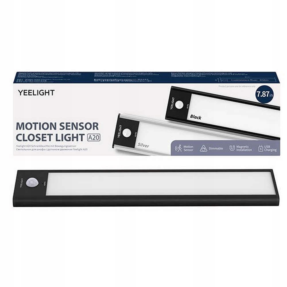 Belaidė Juosta lempute spintai jutiklis Judesio Yeelight juoda 20 Cm belsilt Belaidė Juosta lempute spintai jutiklis Judesio Yeelight juoda 20 Cm