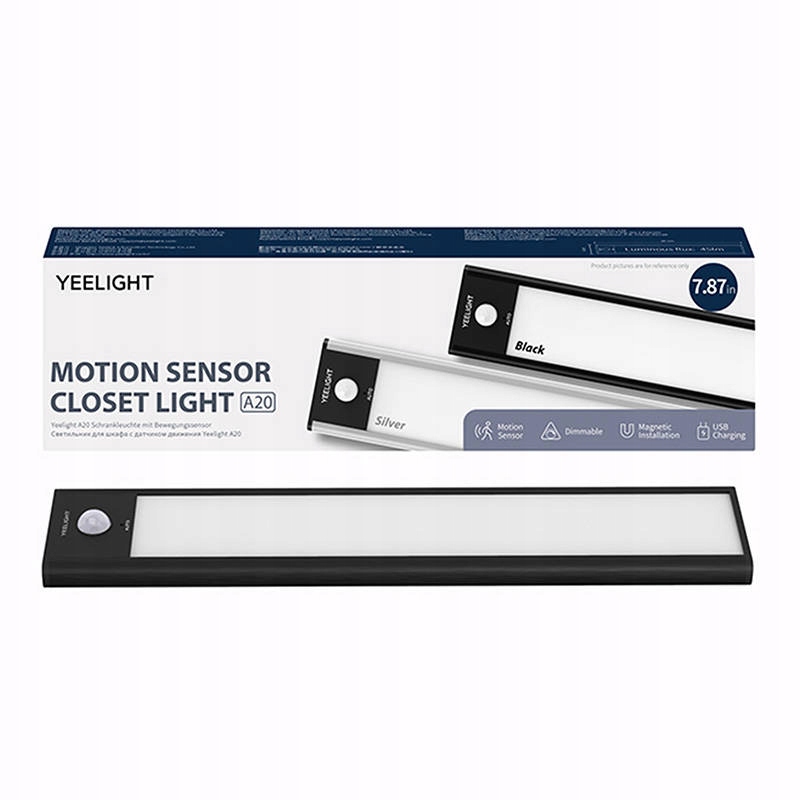 Belaidė Juosta lempute spintai jutiklis Judesio Yeelight juoda 20 Cm belsilt Belaidė Juosta lempute spintai jutiklis Judesio Yeelight juoda 20 Cm