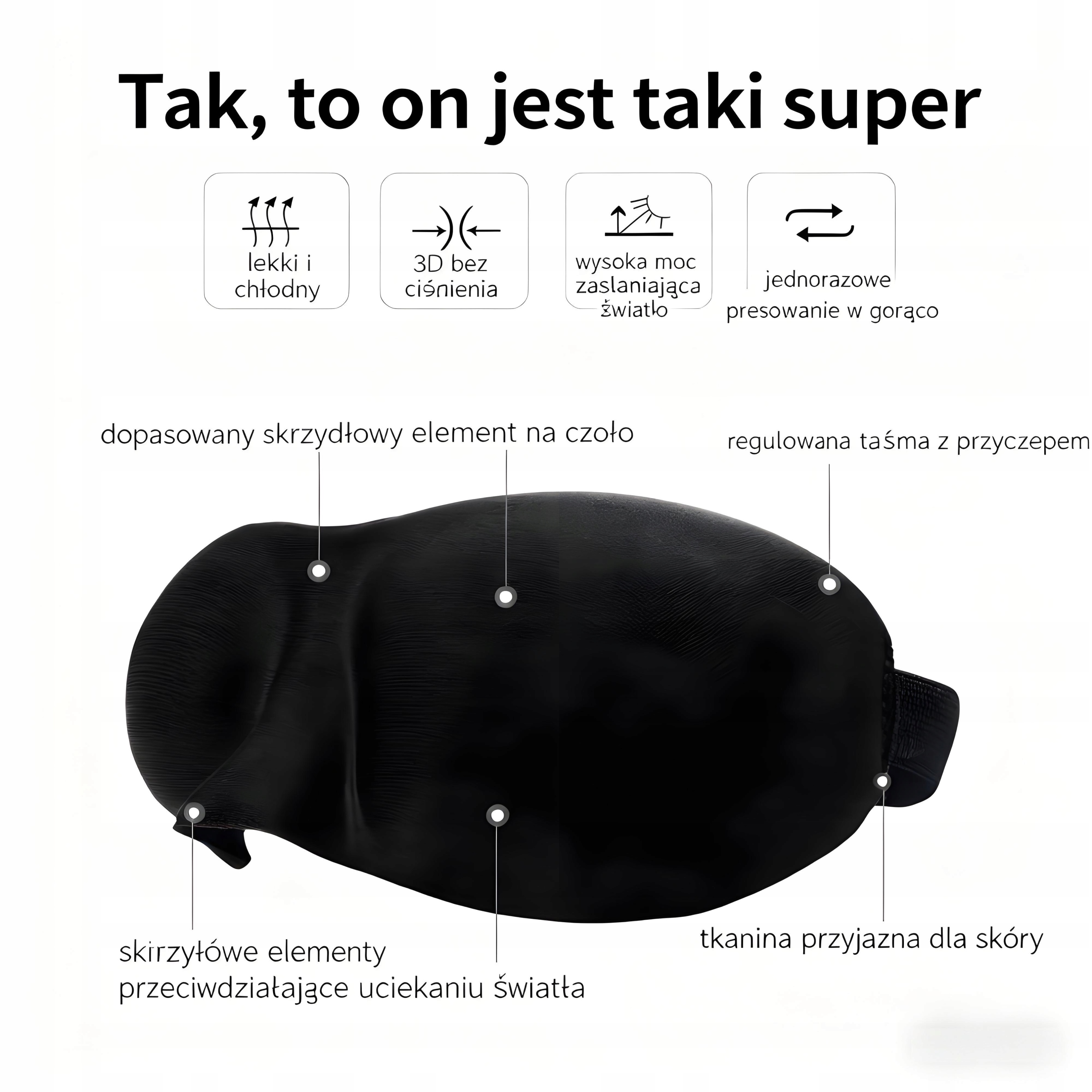 belsiimage2300399 belsilt Akių kaukė miegui 3D šviesą blokuojanti reguliuojama kelionėms juoda minkštam prigludimui