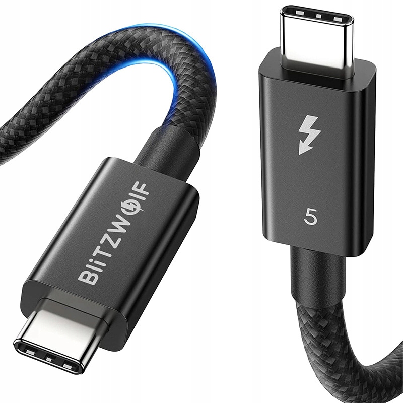 BlitzWolf BWHDC8 USBCUSBC kabelis 240 W Thunderbolt 5 ir DisplayPort 15 m belsilt BlitzWolf BW HDC8 USB CUSB C kabelis 240 W Thunderbolt 5 ir DisplayPort 15 m