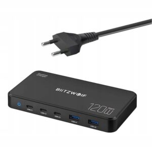 BlitzWolf BW i100 tinklo įkroviklis 5w1120W 3x USB C greiti