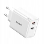 Choetech tinklo įkroviklis GaN maitinimo šaltinis 2x USB C Type c 65 W Power Delivery