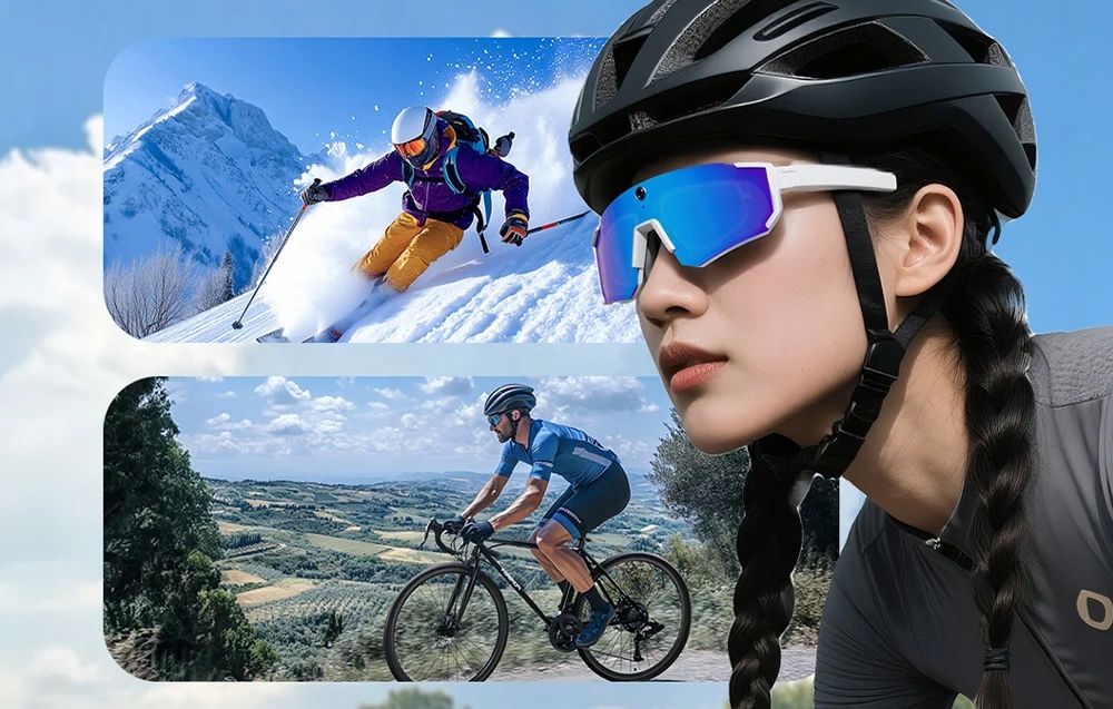 COLMI V06 AI išmanusis Akiniai Sportiniai su Kamerą 2K 8MP Bluetooth 260mAh juodi belsilt COLMI V06 AI išmanusis Akiniai Sportiniai su Kamerą 2K 8MP Bluetooth 260mAh juodi