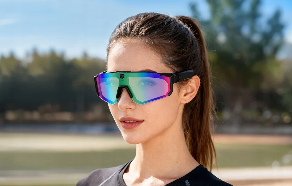 COLMI V06 AI išmanusis Akiniai Sportiniai su Kamerą 2K 8MP Bluetooth 260mAh juodi belsilt COLMI V06 AI išmanusis Akiniai Sportiniai su Kamerą 2K 8MP Bluetooth 260mAh juodi