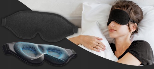 db455c6d40f4916b3ee995f12397 belsilt Akių kaukė miegui 3D šviesą blokuojanti reguliuojama kelionėms su atminties putomis juoda vakaro ritualui