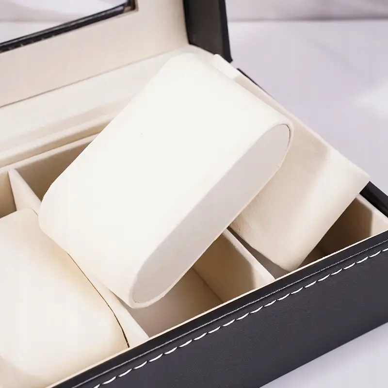 Dikom aksominė laikrodžių dėžutė 6 laikrodžiams su stikliniu dangteliu su užraktu su vieta papuošalams juoda 30 x 12 x 8 cm belsilt Dikom aksominė laikrodžių dėžutė 6 laikrodžiams su stikliniu dangteliu su užraktu su vieta papuošalams juoda 30 x 12 x 8 cm