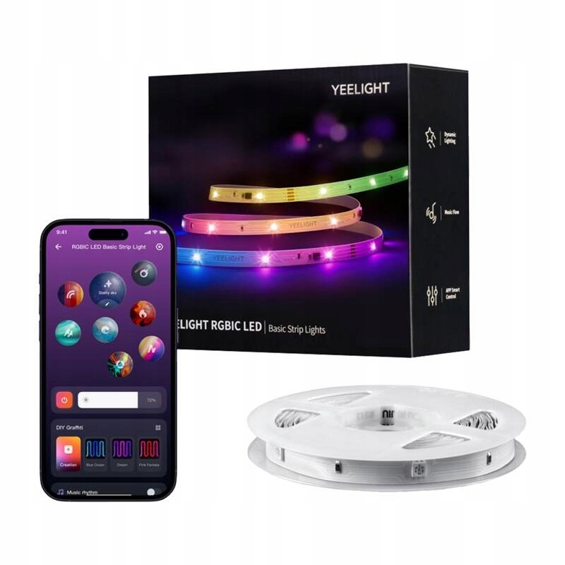 Diržas LED Rgbic Yeelight LED Basic Strip Lights 6m belsilt Diržas LED Rgbic Yeelight LED Basic Strip Lights 6m