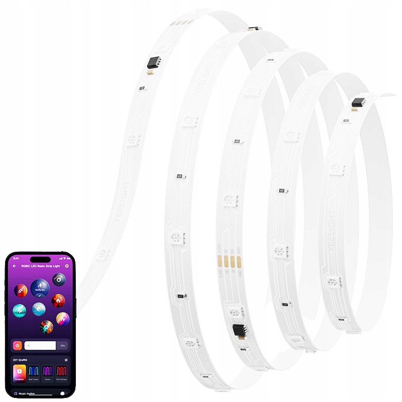 Diržas LED Rgbic Yeelight LED Basic Strip Lights 6m belsilt Diržas LED Rgbic Yeelight LED Basic Strip Lights 6m