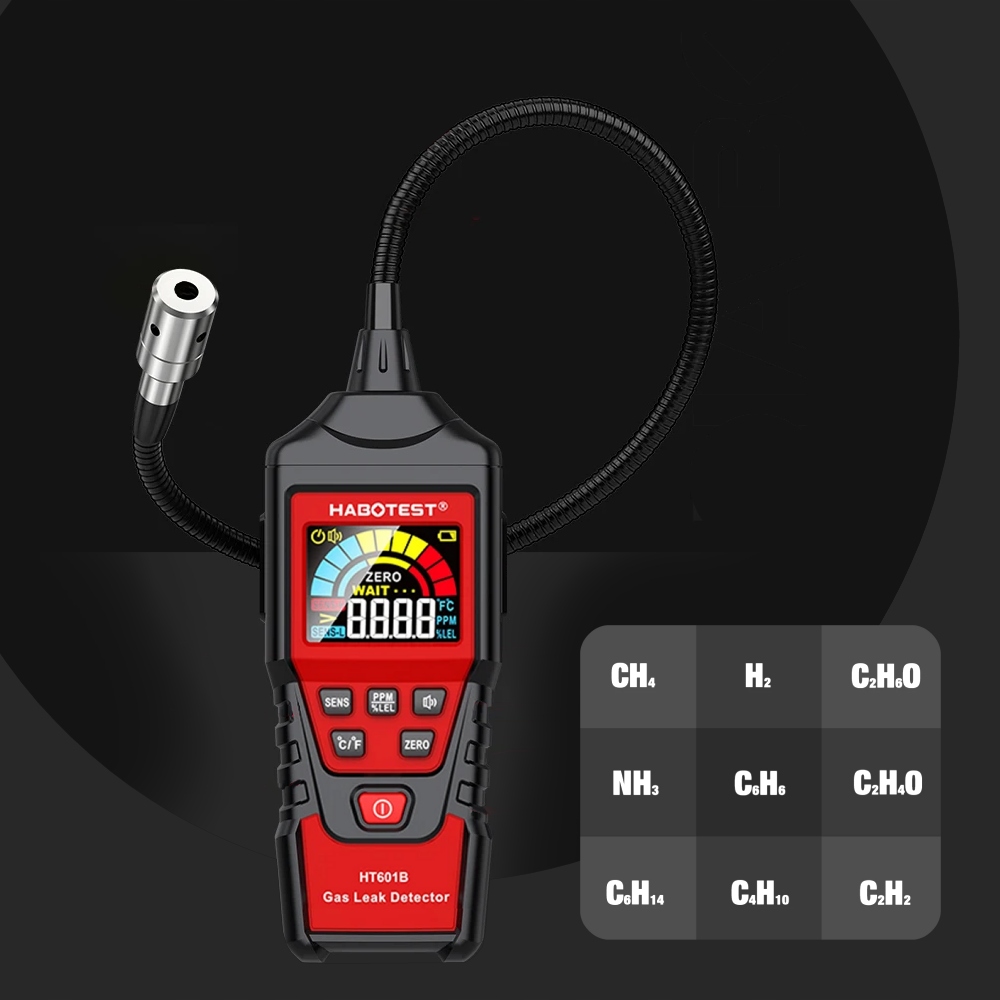 Dujų koncentracijos matuoklis nuotėkio detektorius LCD Ppm Alarm propanas butanas gamtinės dujos