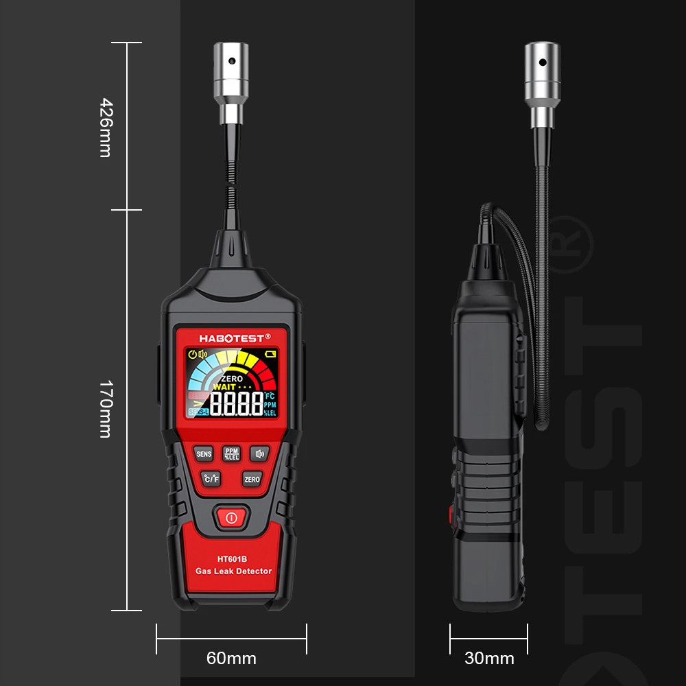 Dujų koncentracijos matuoklis nuotėkio detektorius LCD Ppm Alarm propanas butanas gamtinės dujos