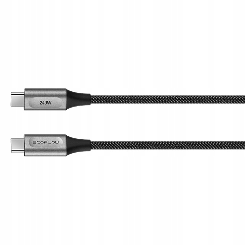 EcoFlow Rapid Pro USBCUSBC kabelis 240 W 18 m belsilt EcoFlow Rapid Pro USB CUSB C kabelis 240 W 18 m
