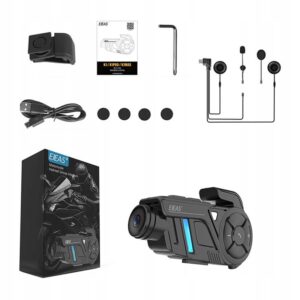 Ejeas K1 Pro Interkomas motociklo su registratoriumi Vaizdo 2K Mesh skirta 8