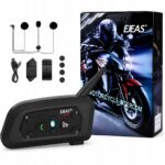 Ejeas V6 Pro+ Interkomas motociklo ant Šalmas max 800M 6 BT 51 programėlė