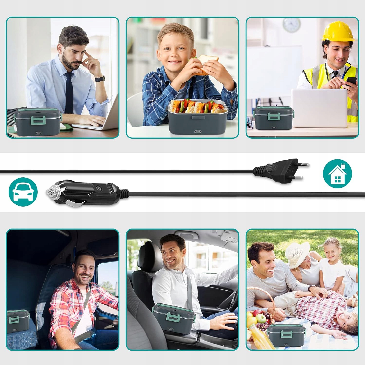 Elektrinė pietų dėžutė 18 l 60 W 1224220 V su terminiu krepšiu su telefono laikikliu belsilt Elektrinė pietų dėžutė 18 l 60 W 1224220 V su terminiu krepšiu su telefono laikikliu