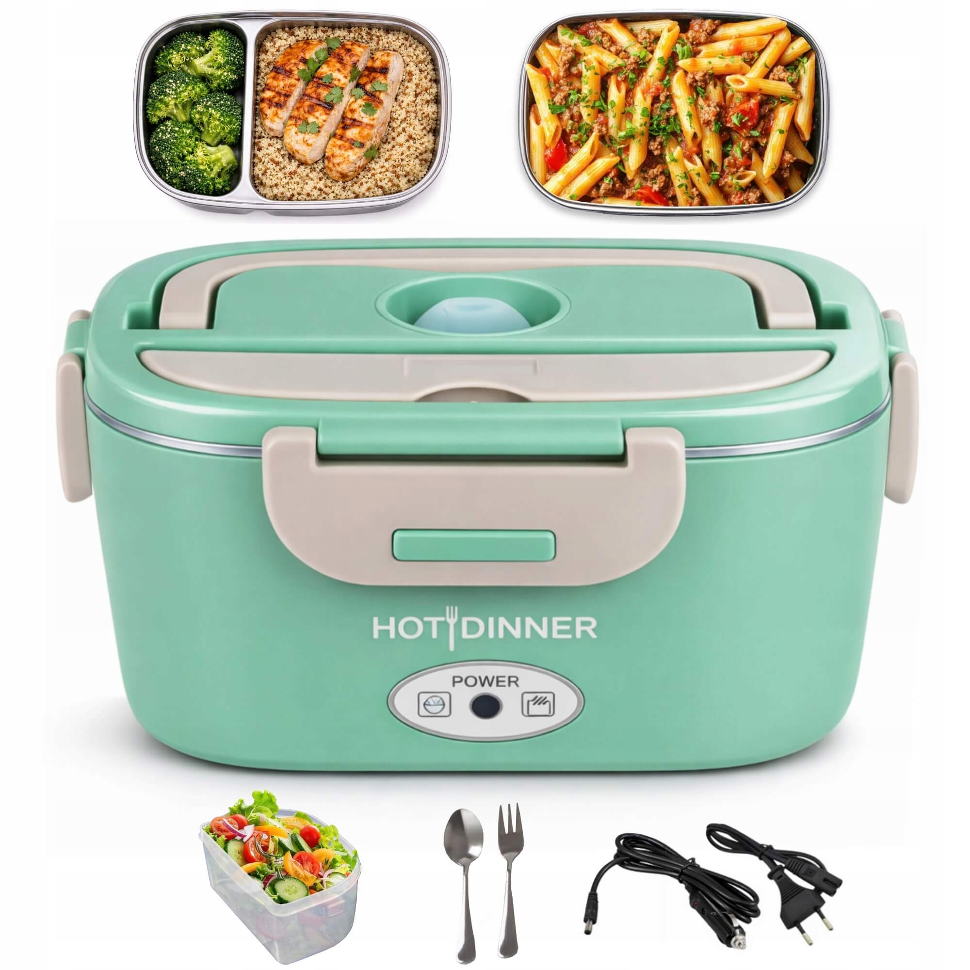 Elektrinė pietų dėžutė Hot Dinner 15 l 60 W 1224230 V su terminiu krepšiu su stalo įrankiais belsilt Elektrinė pietų dėžutė Hot Dinner 15 l 60 W 1224230 V su terminiu krepšiu su stalo įrankiais