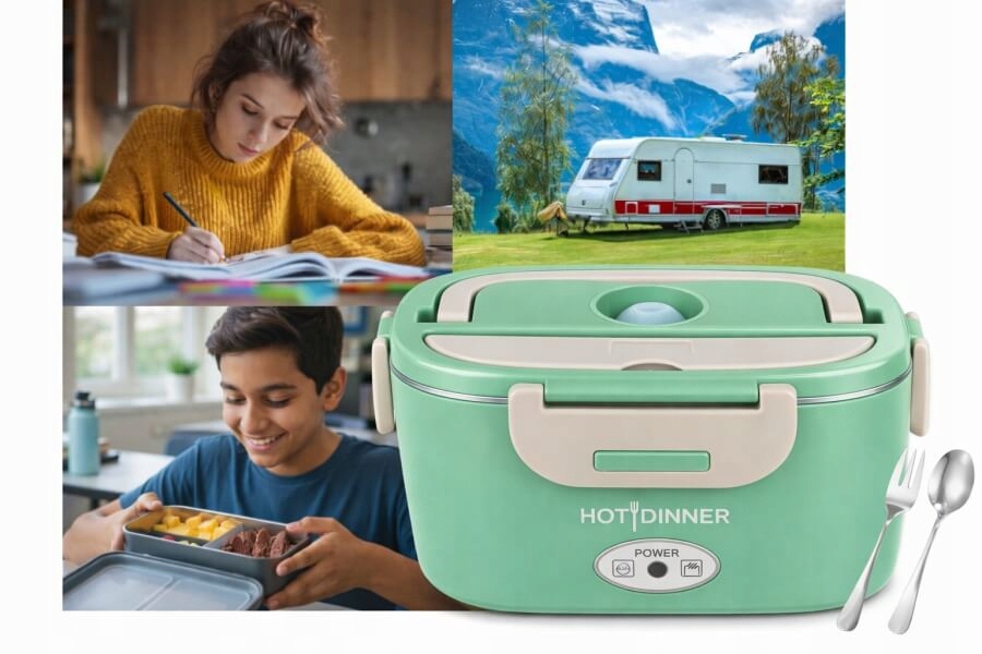 Elektrinė pietų dėžutė Hot Dinner 15 l 60 W 1224230 V su terminiu krepšiu su stalo įrankiais belsilt Elektrinė pietų dėžutė Hot Dinner 15 l 60 W 1224230 V su terminiu krepšiu su stalo įrankiais