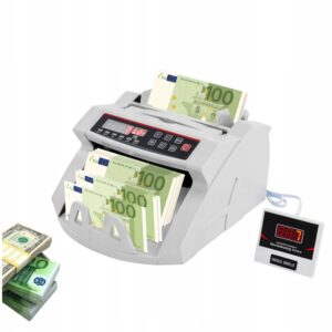 Elektroninis banknotų skaičiavimo aparatas su padirbtų pinigų detektoriumi