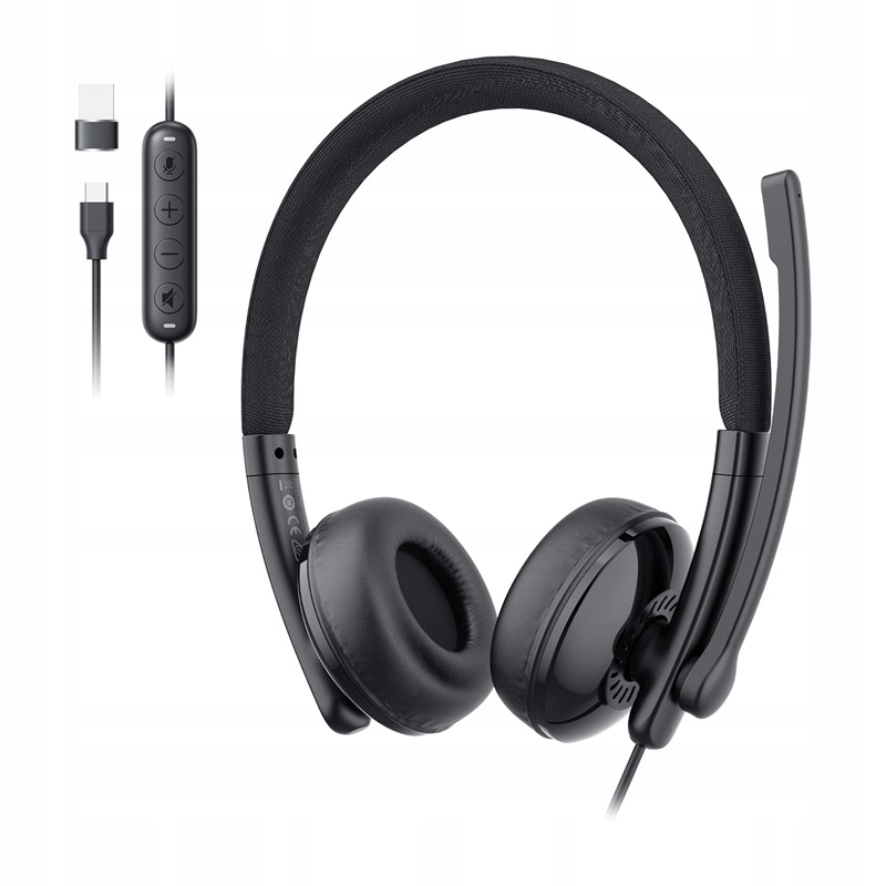 Emeet GeniusCall ausinės su mikrofonu USBA USBC HD skirta Biurui PC USB kabelis belsilt Emeet GeniusCall ausinės su mikrofonu USB A USB C HD skirta Biurui PC USB kabelis