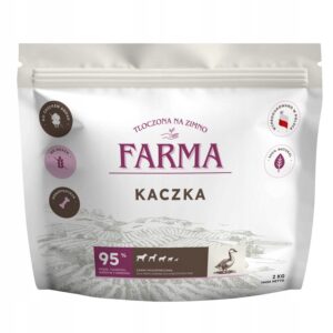 Farma monoproteinis begrūdis šaltai spaustas maistas šunims su antiena 2 kg