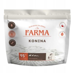 Farma monoproteinis šaltai spaustas maistas šunims su arkliena 2 kg
