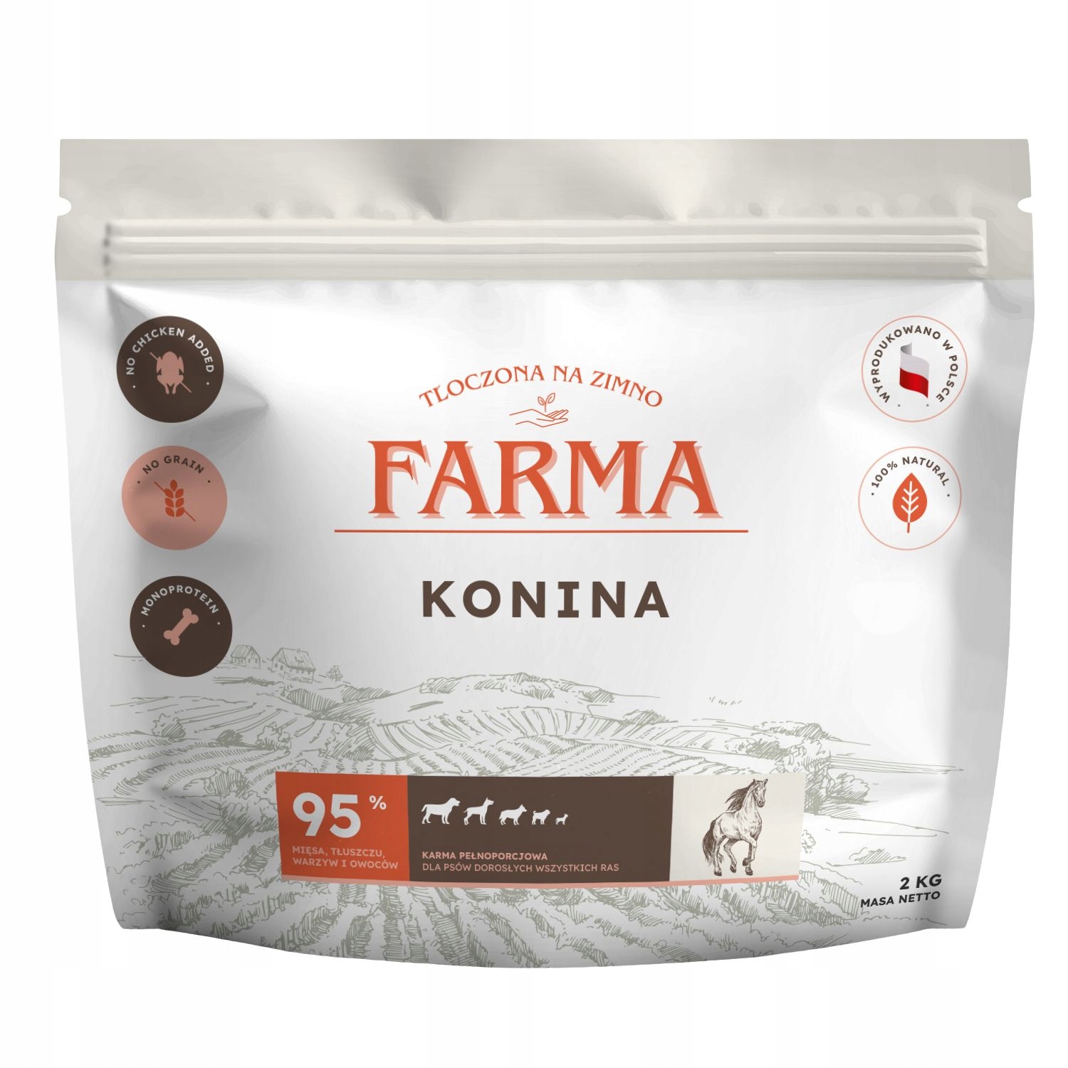 Farma monoproteinis šaltai spaustas maistas šunims su arkliena 2 kg belsilt Farma monoproteinis šaltai spaustas maistas šunims su arkliena 2 kg