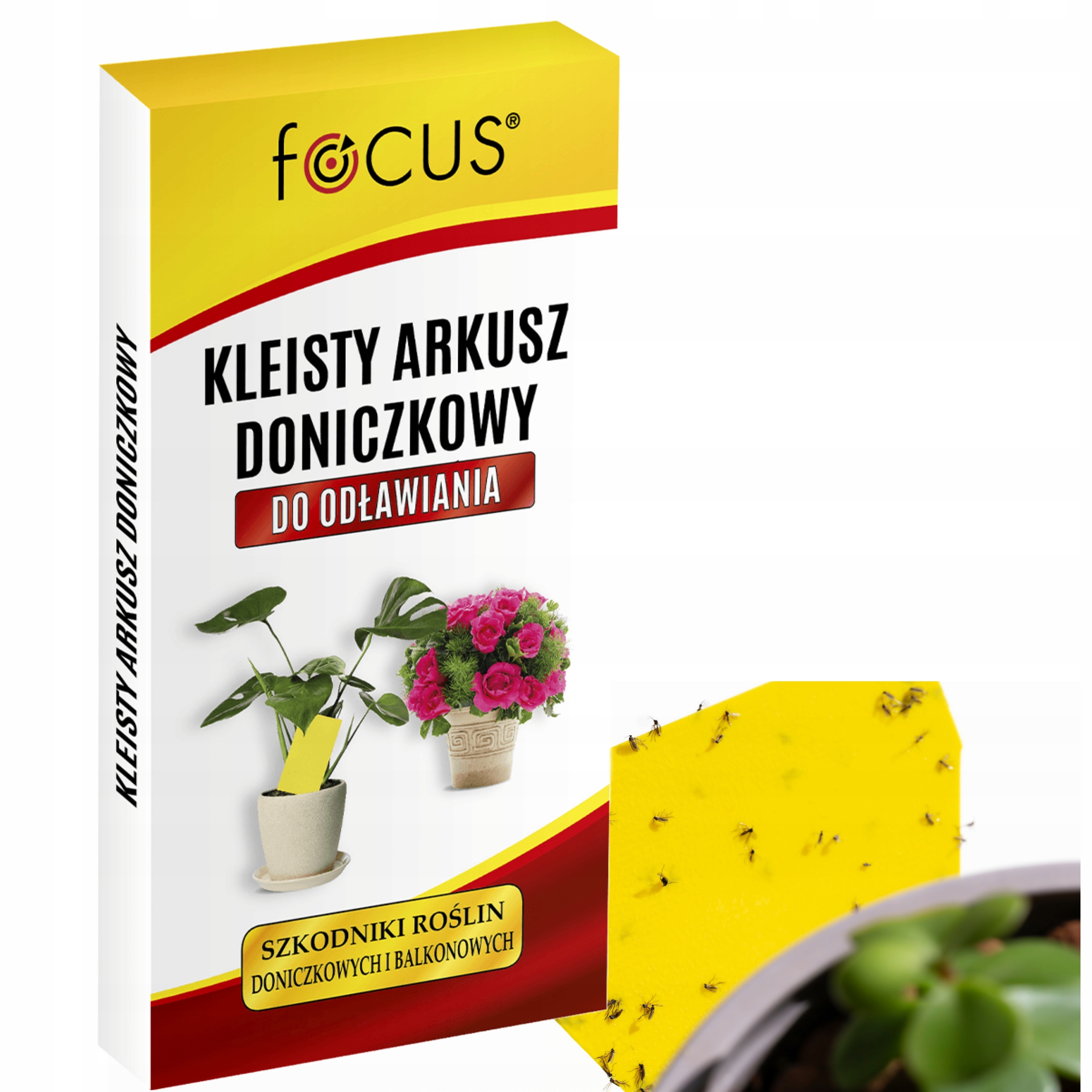 Focus geltonos lipnios plokštelės vazonams nuo skraidančių kenkėjų 12 vnt belsilt Focus geltonos lipnios plokštelės vazonams nuo skraidančių kenkėjų 12 vnt