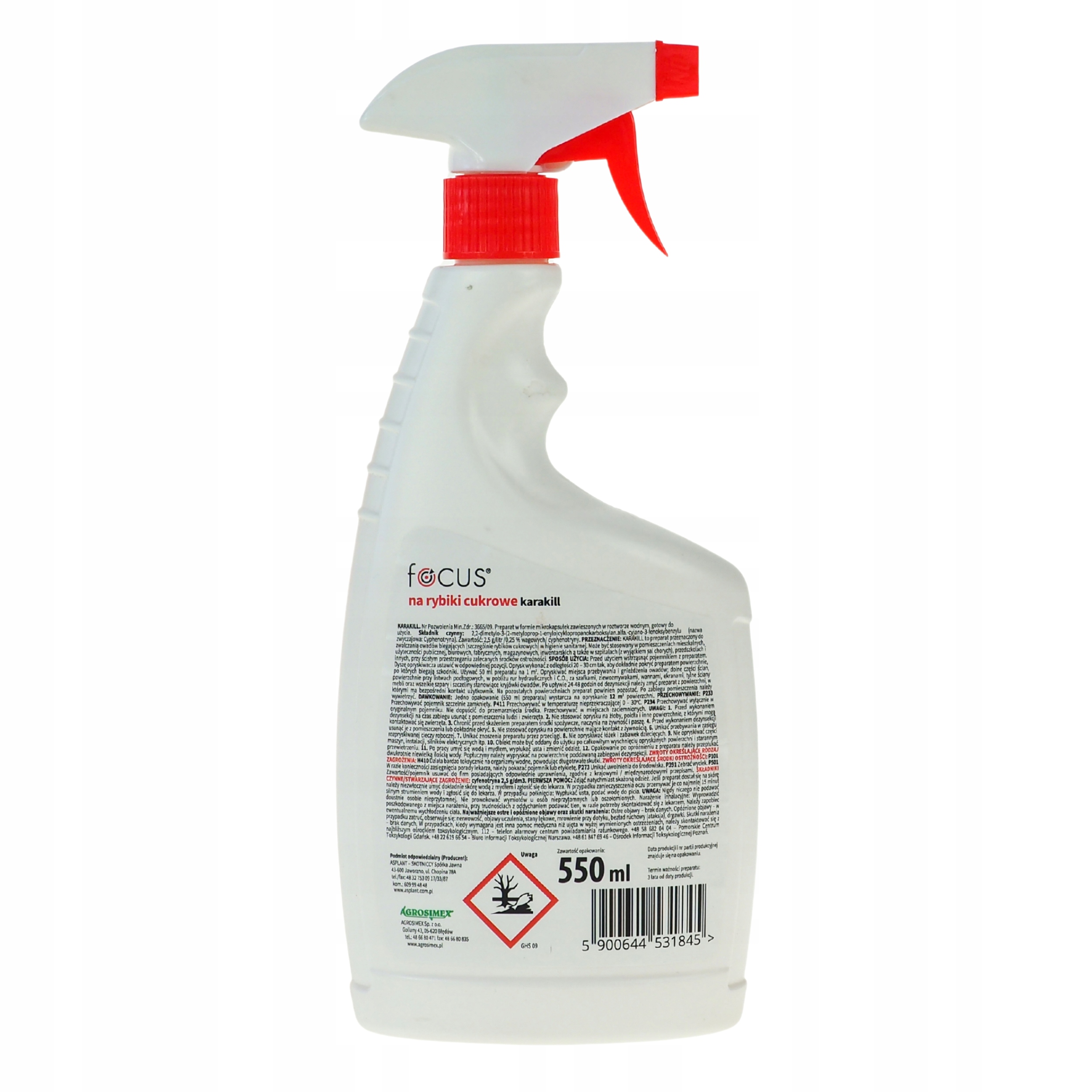 FOCUS Karakill mikrokapsulių purškalas nuo cukrinukų, 550 ml
