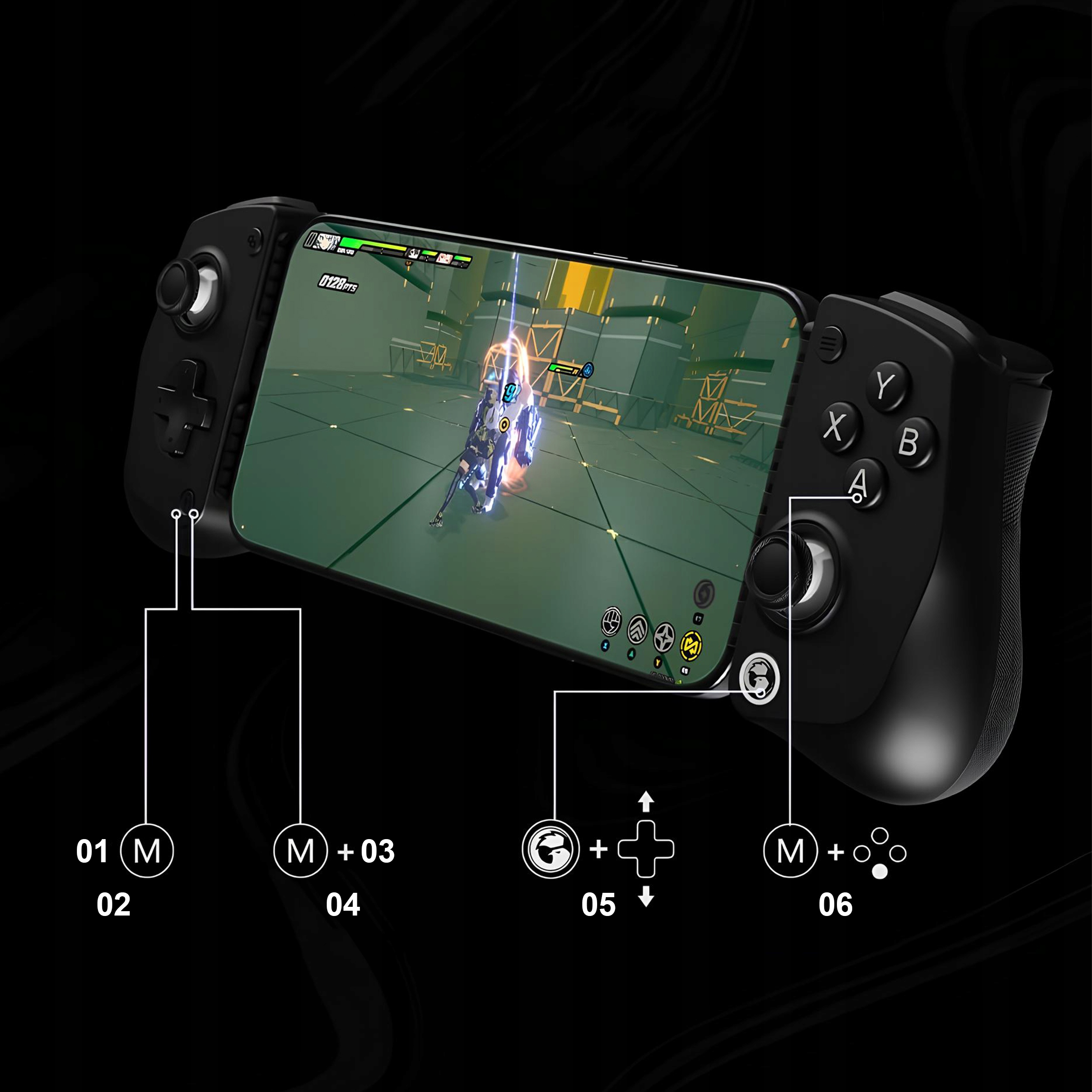 Gamepad valdiklis mobilus GameSir X5 Lite USB-C su laikiklis telefonui