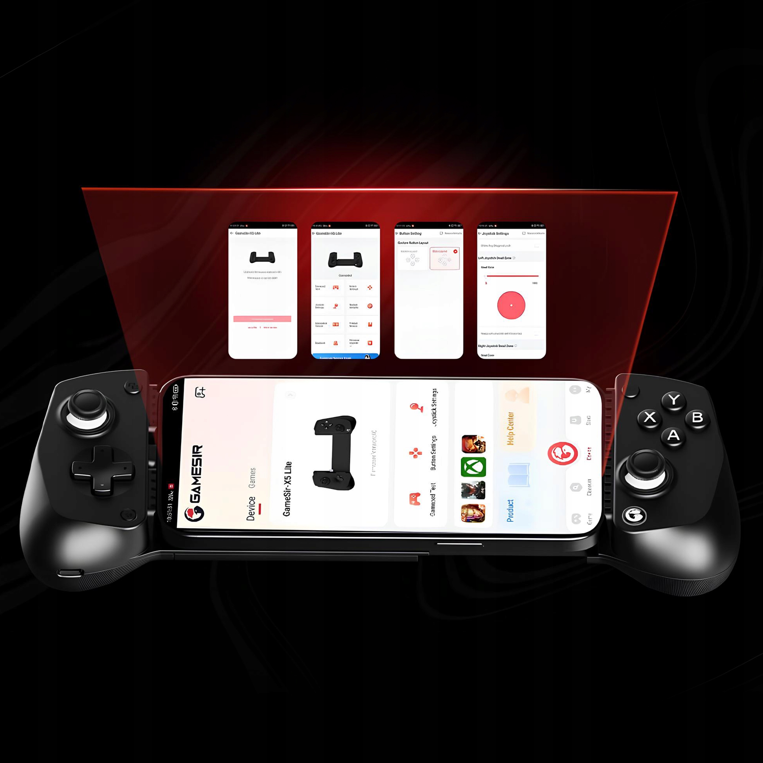 Gamepad valdiklis mobilus GameSir X5 Lite USB-C su laikiklis telefonui