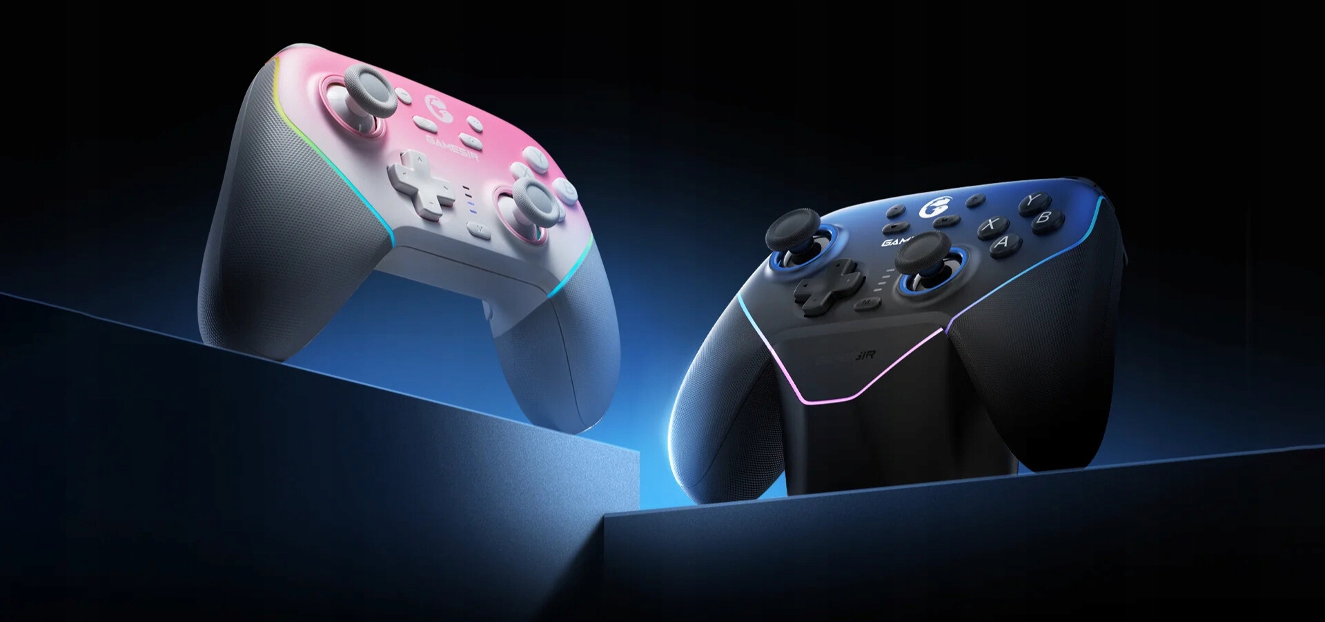 Gamepad valdiklis skirta žaidimų Gamesir Super Nova rožinis PC / iOS / Switch BT USB