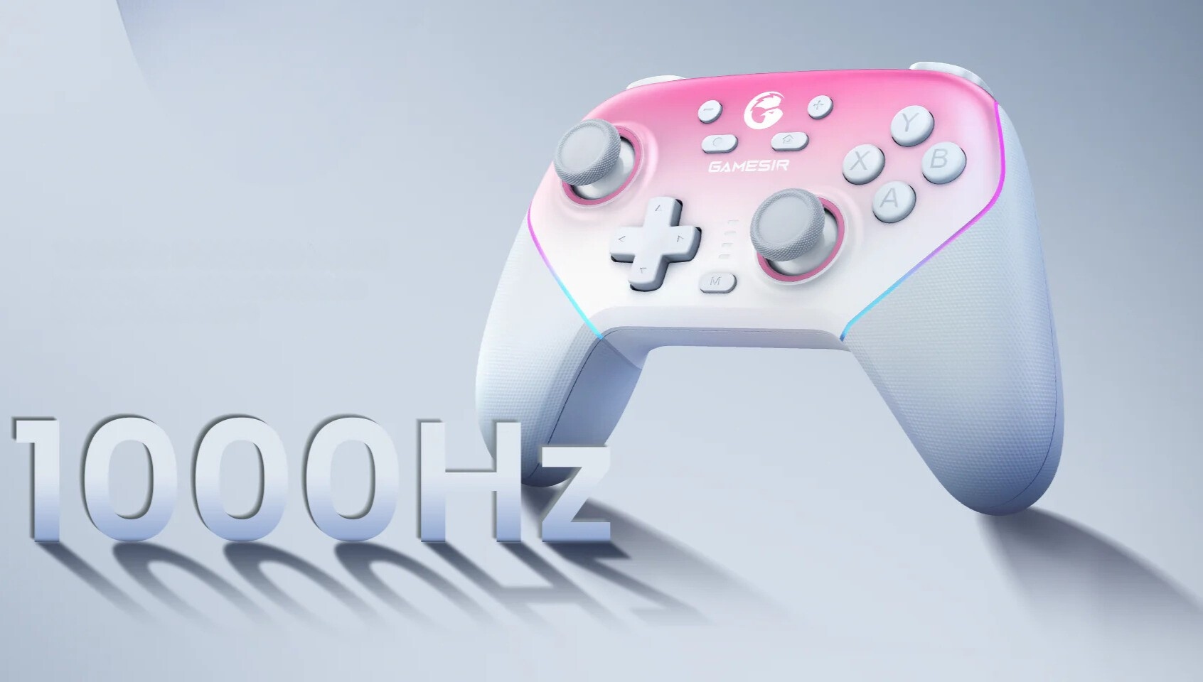 Gamepad valdiklis skirta žaidimų Gamesir Super Nova rožinis PC / iOS / Switch BT USB