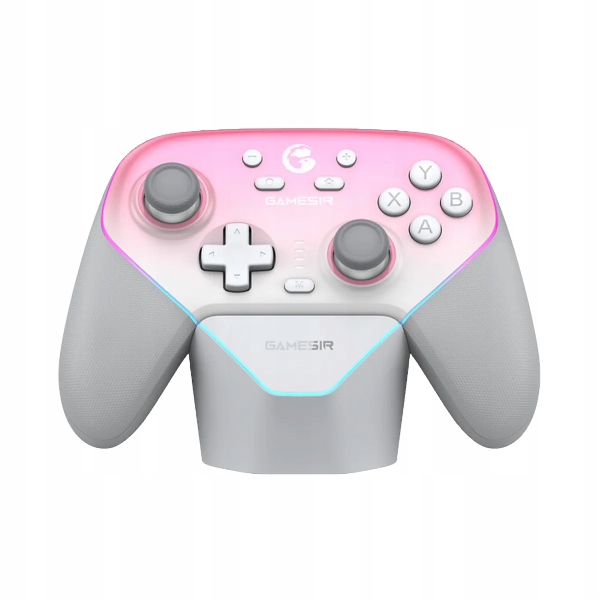Gamepad valdiklis skirta žaidimų Gamesir Super Nova rožinis PC / iOS / Switch BT USB