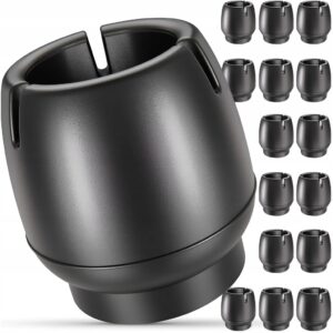 Guminiai kėdžių kojų antgaliai su veltiniu 1216 mm juodi 16 vnt  MEMFLOW