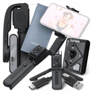 Hohem iSteady Q telefono stabilizatorius asmenukių lazda ir stovas juodas