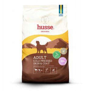 Husse Adult Cold Pressed Skin  Coat šaltai spaustas maistas šunims su lašiša 7 kg