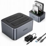 Įkrovimo stotelė ant 2 diskai 25 35 Sata HDD SSD 44TB Orico belsilt Įkrovimo stotelė ant 2 diskai 25 35 Sata HDD SSD 44TB Orico