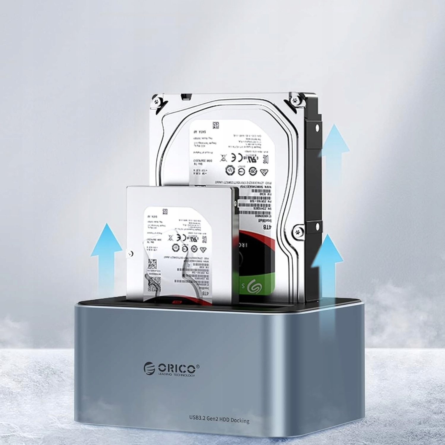 Įkrovimo stotelė ant 2 diskai 25 35 Sata HDD SSD 44TB Orico belsilt Įkrovimo stotelė ant 2 diskai 25 35 Sata HDD SSD 44TB Orico