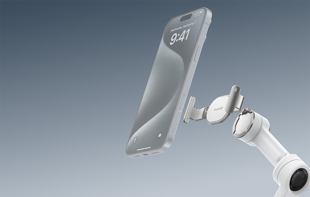 Insta360 Flow 2 Pro magnetinis telefono spaustukas baltas belsilt Insta360 Flow 2 Pro magnetinis telefono spaustukas baltas