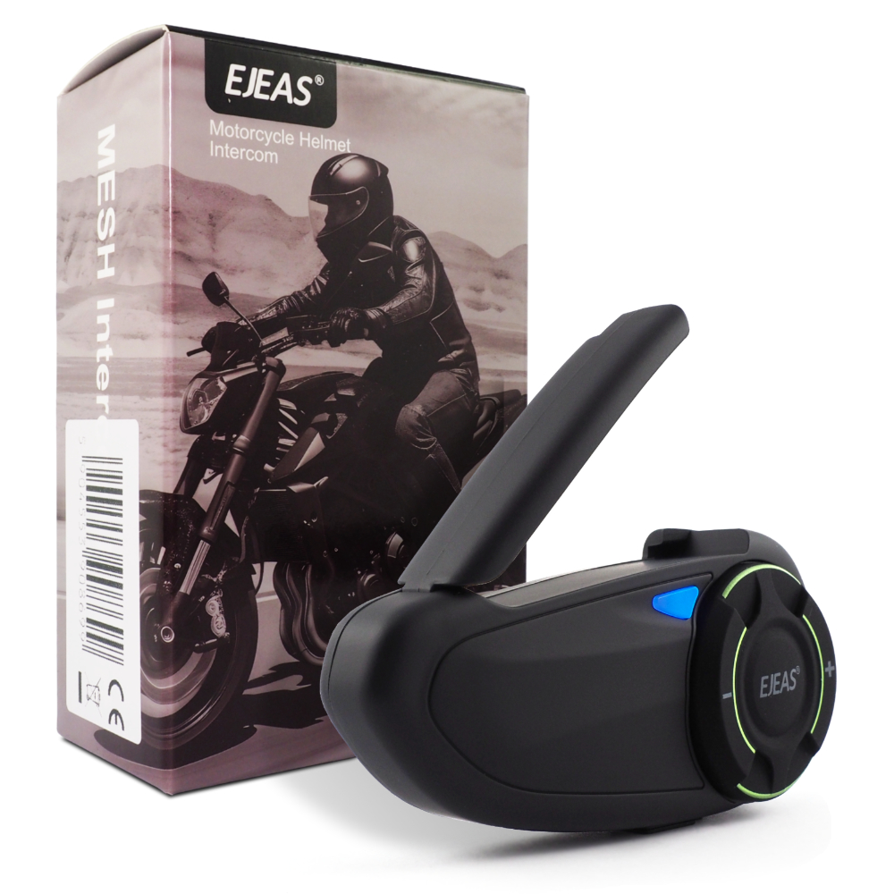 Interkomas motociklo Ejeas Q8 USBC Bluetooth programėlė Radio FM belsilt Interkomas motociklo Ejeas Q8 USB C Bluetooth programėlė Radio FM