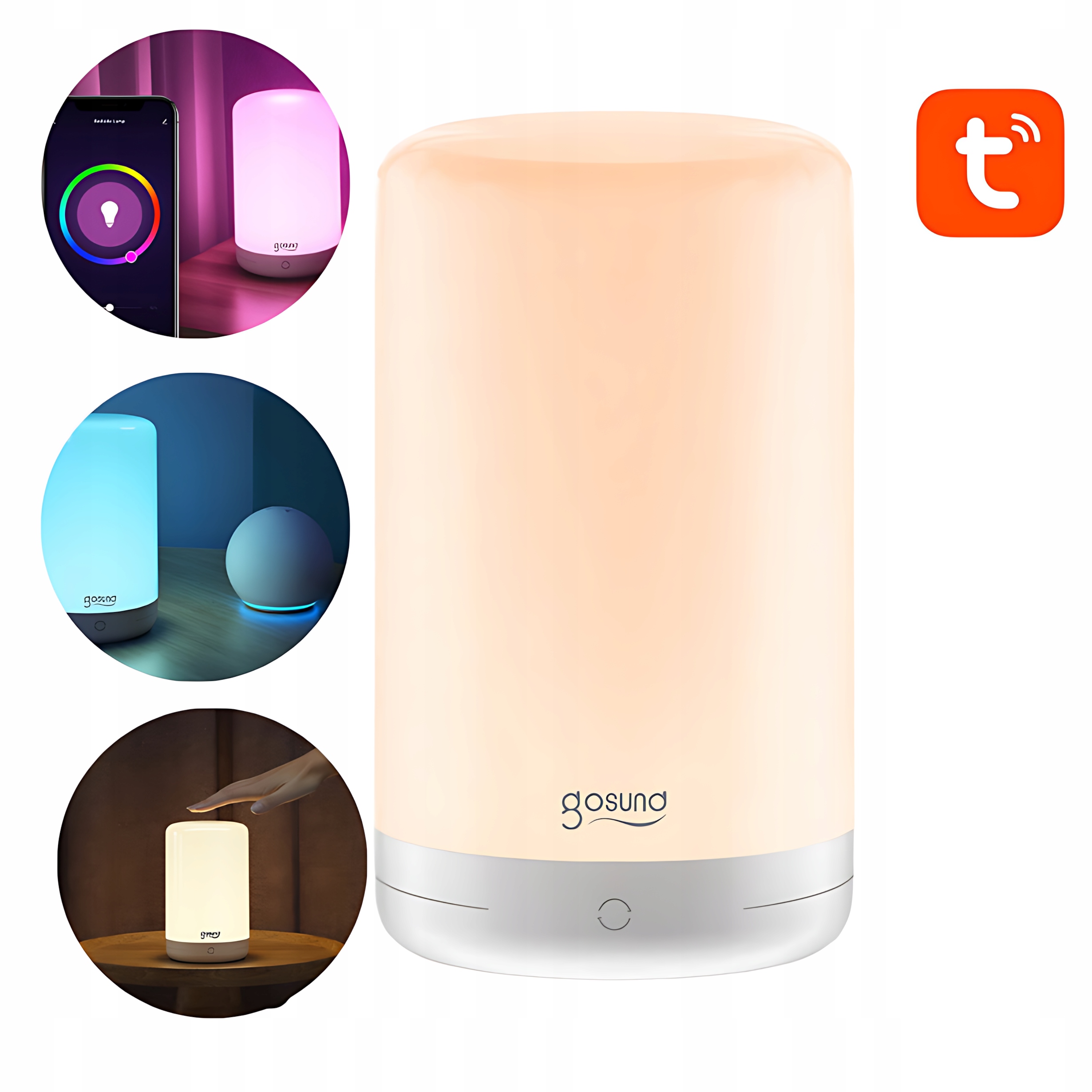 Išmanioji lempute naktinė RGB WiFi Gosund LB3 Tuya belsilt Išmanioji lempute naktinė RGB Wi Fi Gosund LB3 Tuya