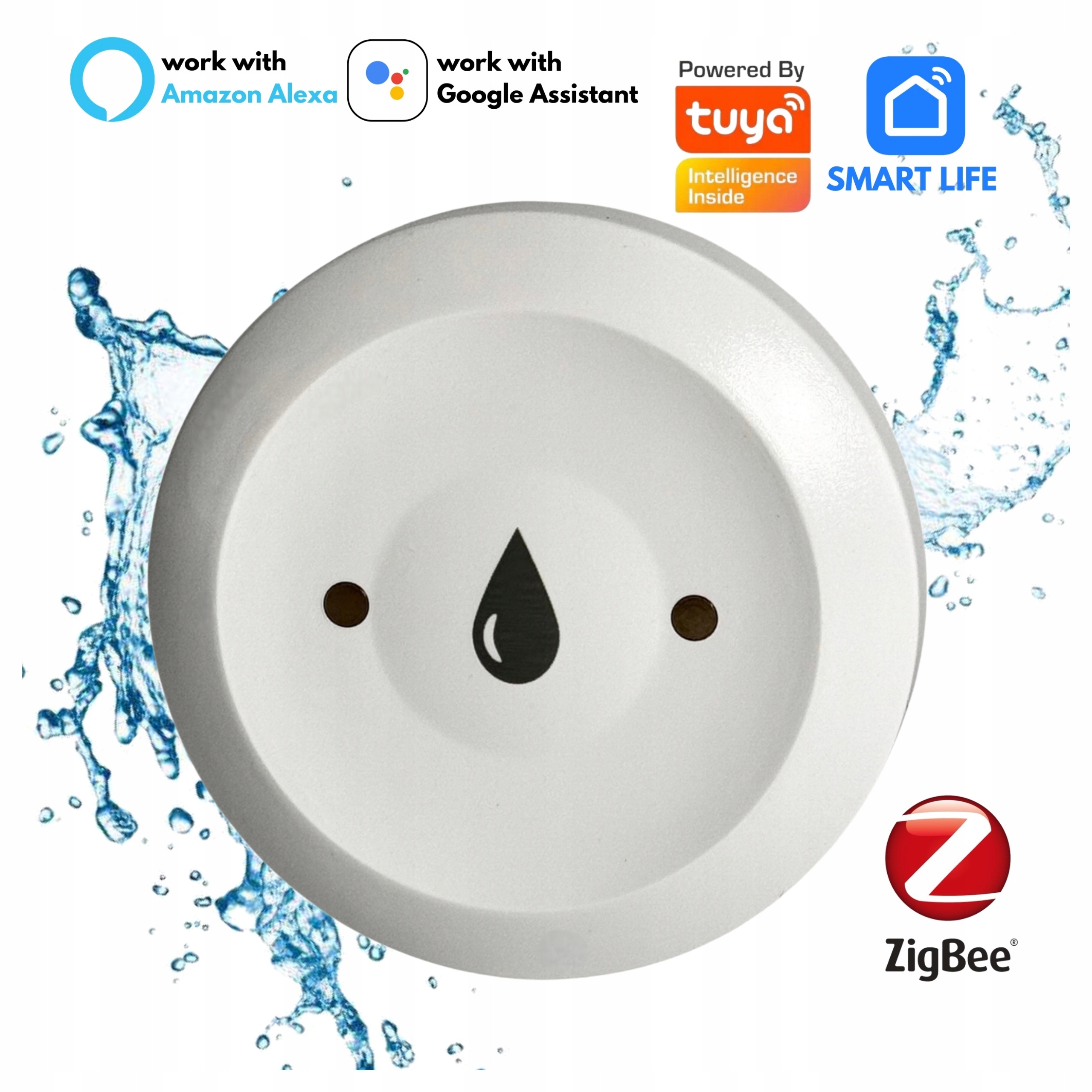 Išmanusis vandens nuotėkio jutiklis BAREX Zigbee 30 Tuya Smart Life belsilt Išmanusis vandens nuotėkio jutiklis BAREX Zigbee 30 Tuya Smart Life