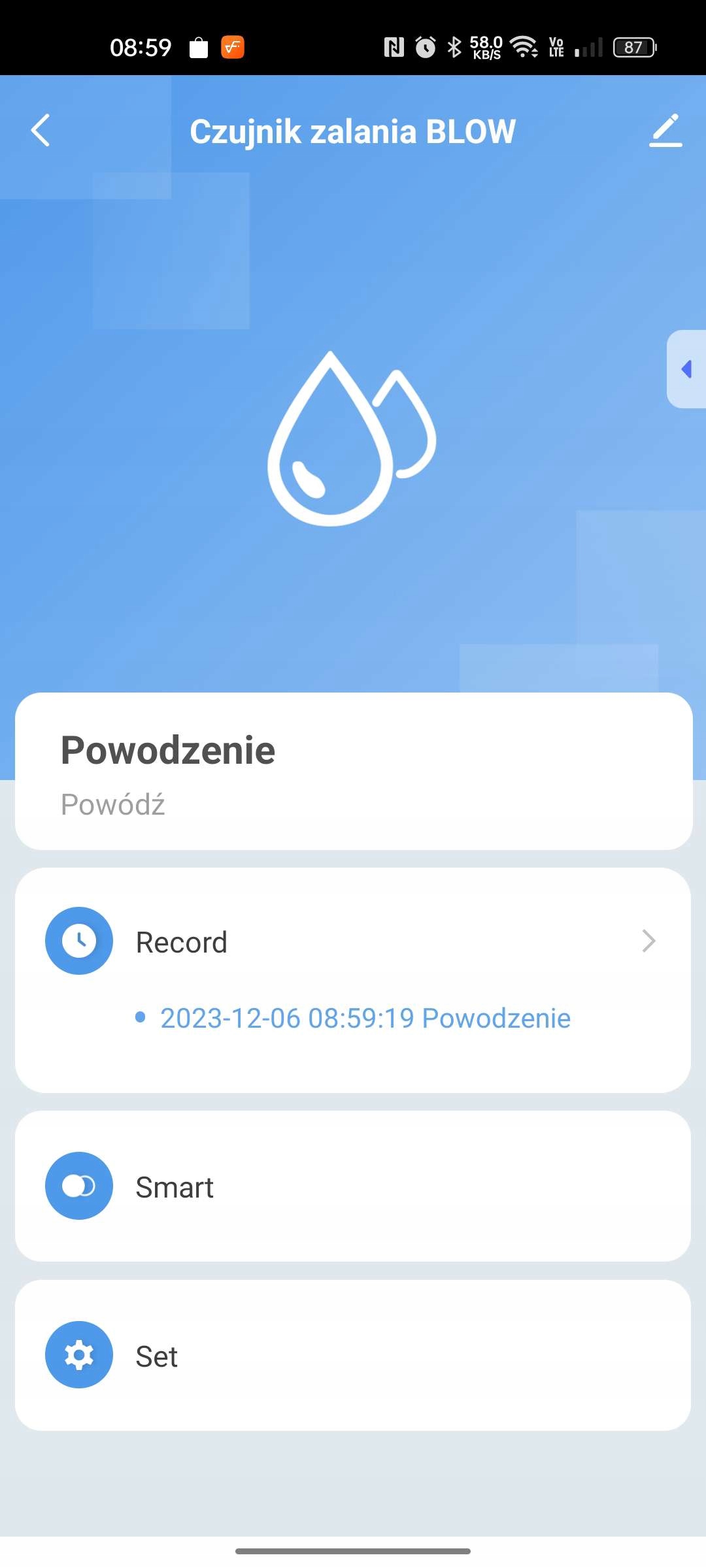 Išmanusis vandens nuotėkio jutiklis BLOW WiFi Tuya Smart Life belsilt Išmanusis vandens nuotėkio jutiklis BLOW Wi Fi Tuya Smart Life