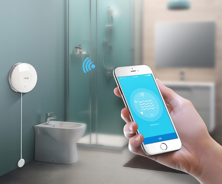 Išmanusis vandens nuotėkio jutiklis NEO WiFi Tuya Smart Life belsilt Išmanusis vandens nuotėkio jutiklis NEO Wi Fi Tuya Smart Life