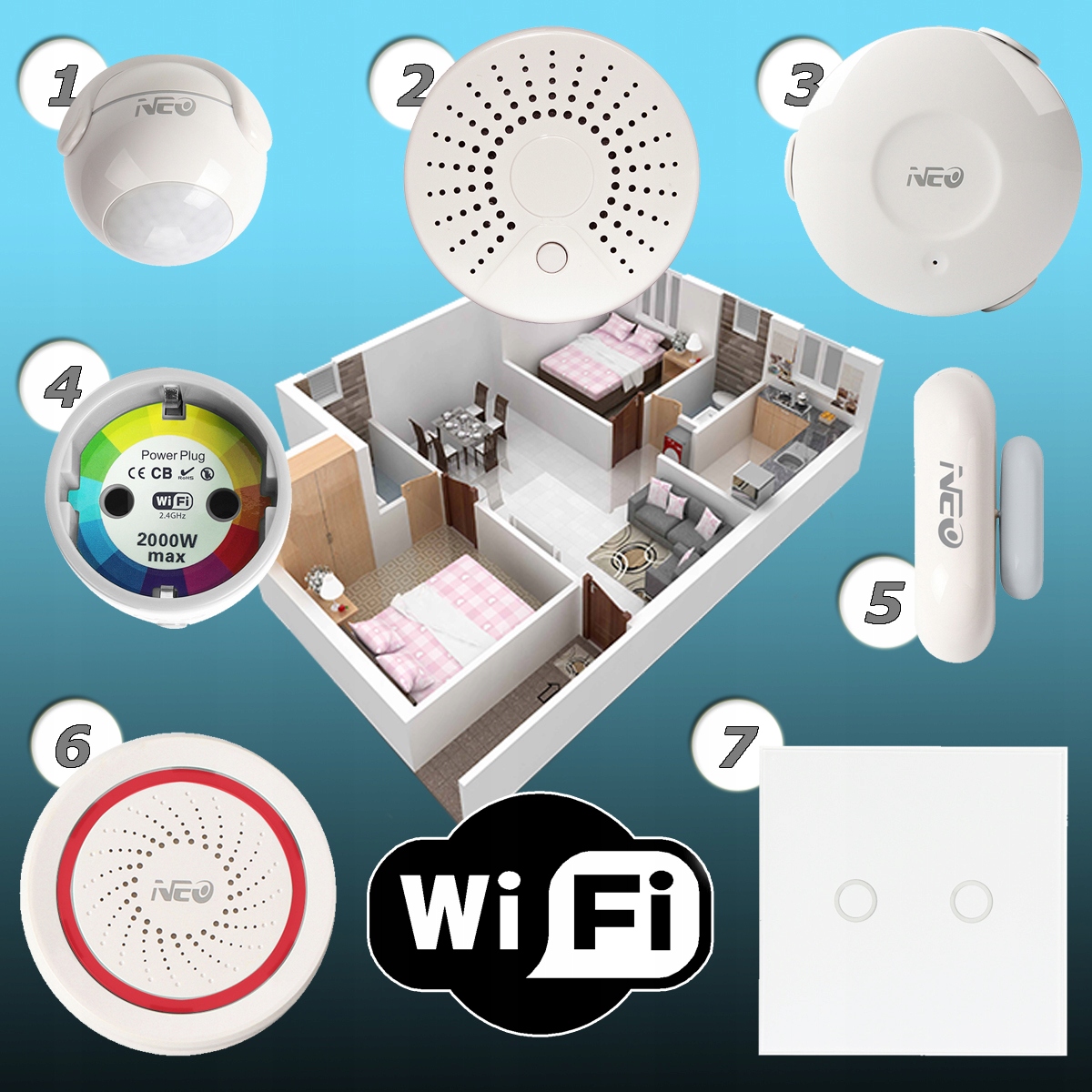 Išmanusis vandens nuotėkio jutiklis NEO WiFi Tuya Smart Life belsilt Išmanusis vandens nuotėkio jutiklis NEO Wi Fi Tuya Smart Life