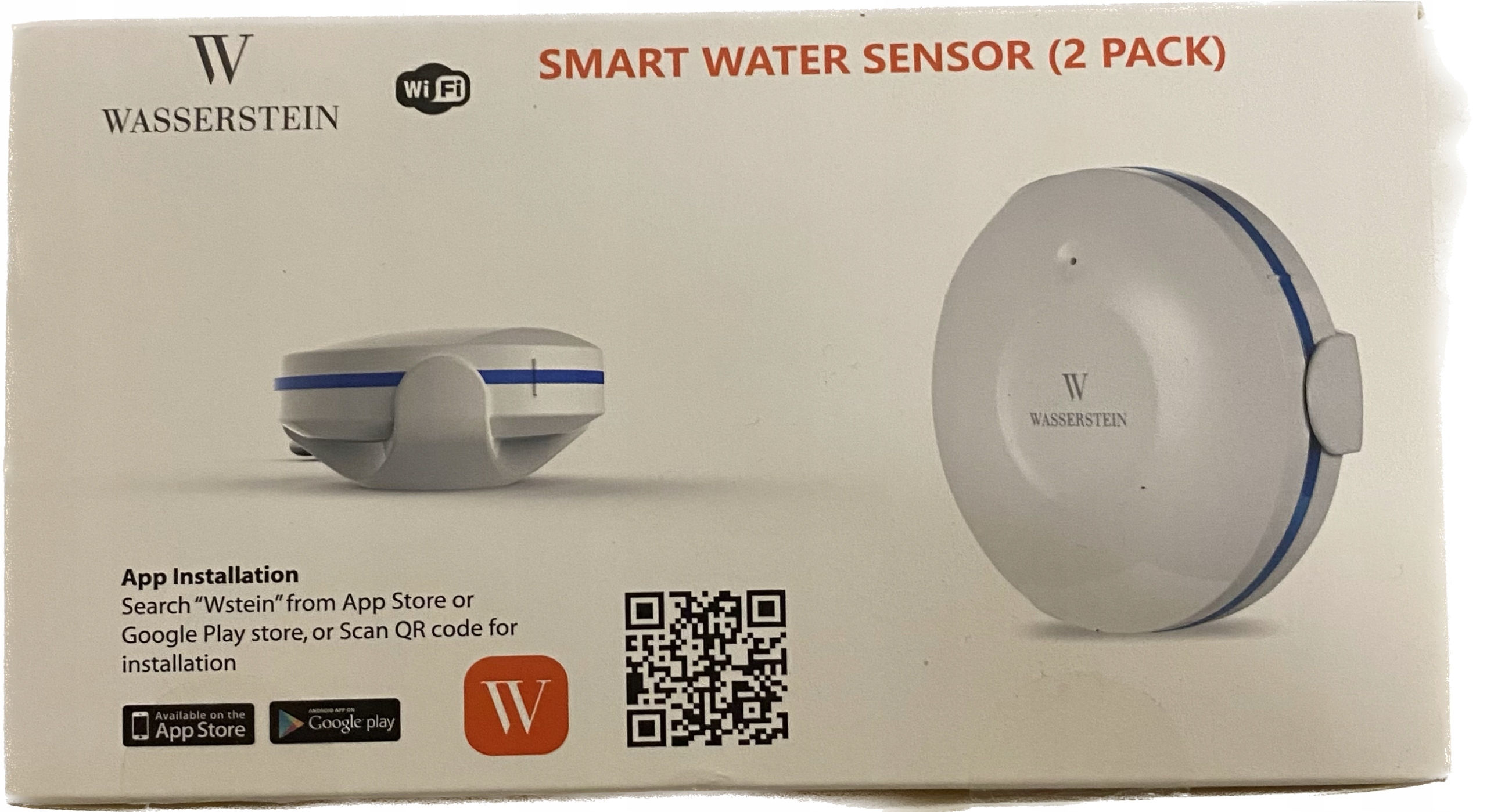 Išmanusis vandens nuotėkio jutiklis Wasserstein WiFi 2 vnt rinkinys belsilt Išmanusis vandens nuotėkio jutiklis Wasserstein Wi Fi 2 vnt rinkinys