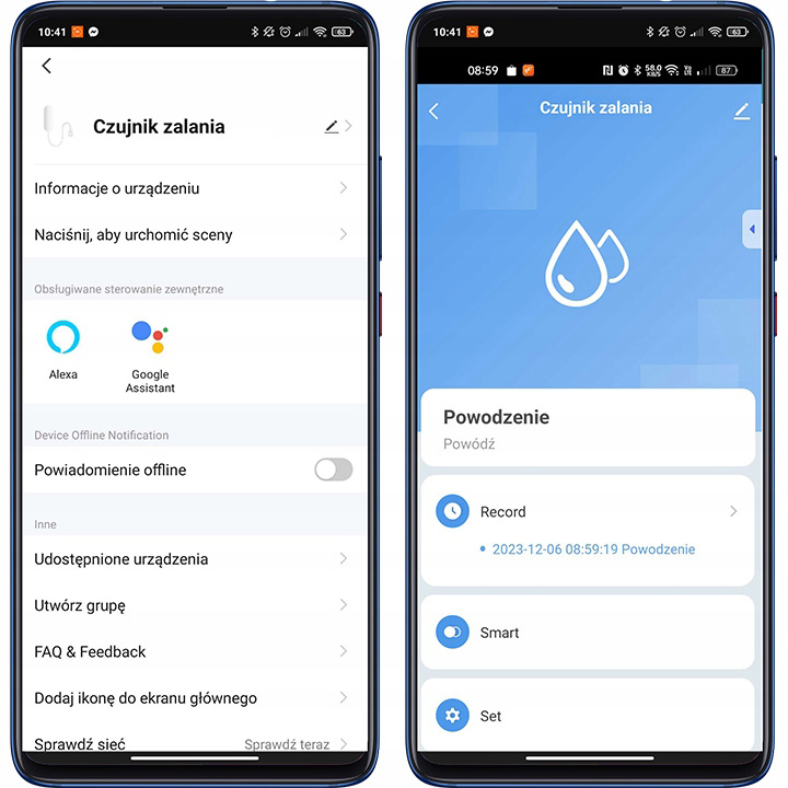 Išmanusis vandens nuotėkio jutiklis WiFi Tuya Smart Life belsilt Išmanusis vandens nuotėkio jutiklis Wi Fi Tuya Smart Life