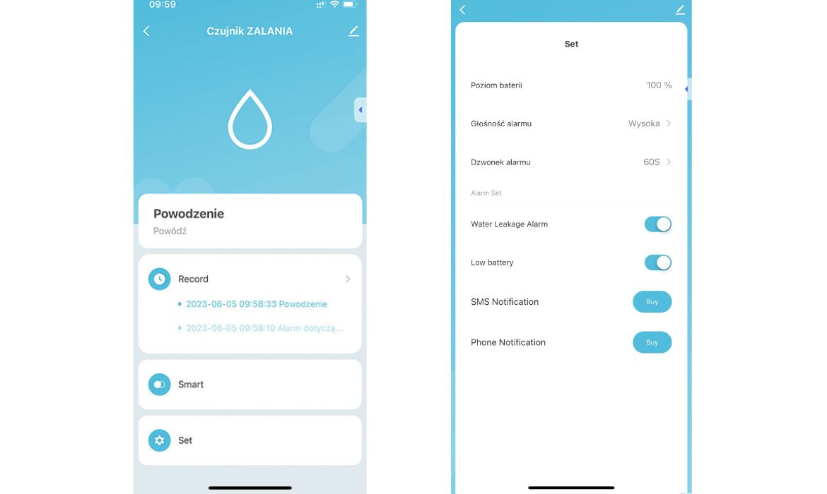 Išmanusis vandens nuotėkio jutiklis WiFi Tuya Smart Life IP55 belsilt Išmanusis vandens nuotėkio jutiklis Wi Fi Tuya Smart Life IP55